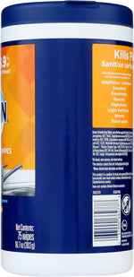 Dawn hydrogen peroxide disinfectant wipes back panel with instructions