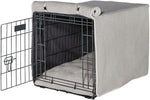 Bowsers luxury crate cover medium aspen front view dog kennel accessory