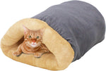 4 in 1 Self Warming Burrow Cat Bed, Pet Hideway Sleeping Cuddle Cave (Sage Green) - Image 10
