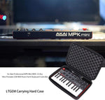 L LTGEM keyboard storage case resting on a studio desk
