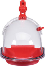JW pet bird bath clear cover and colored base