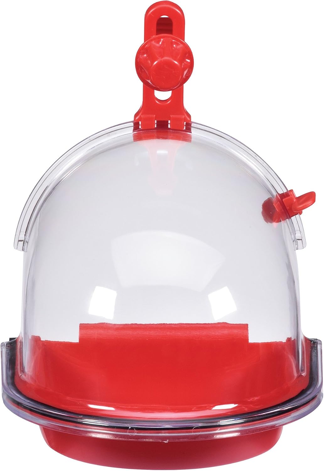 JW pet bird bath clear cover and colored base
