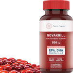 Nova Lucia NovaKrill Antarctic Krill Oil 1000 Milligrams bottle front view showcasing omega supplement benefits