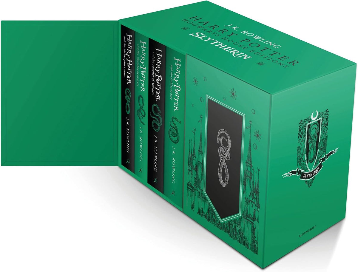 Bloomsbury Harry Potter Slytherin House Editions Hardback Box Set front view