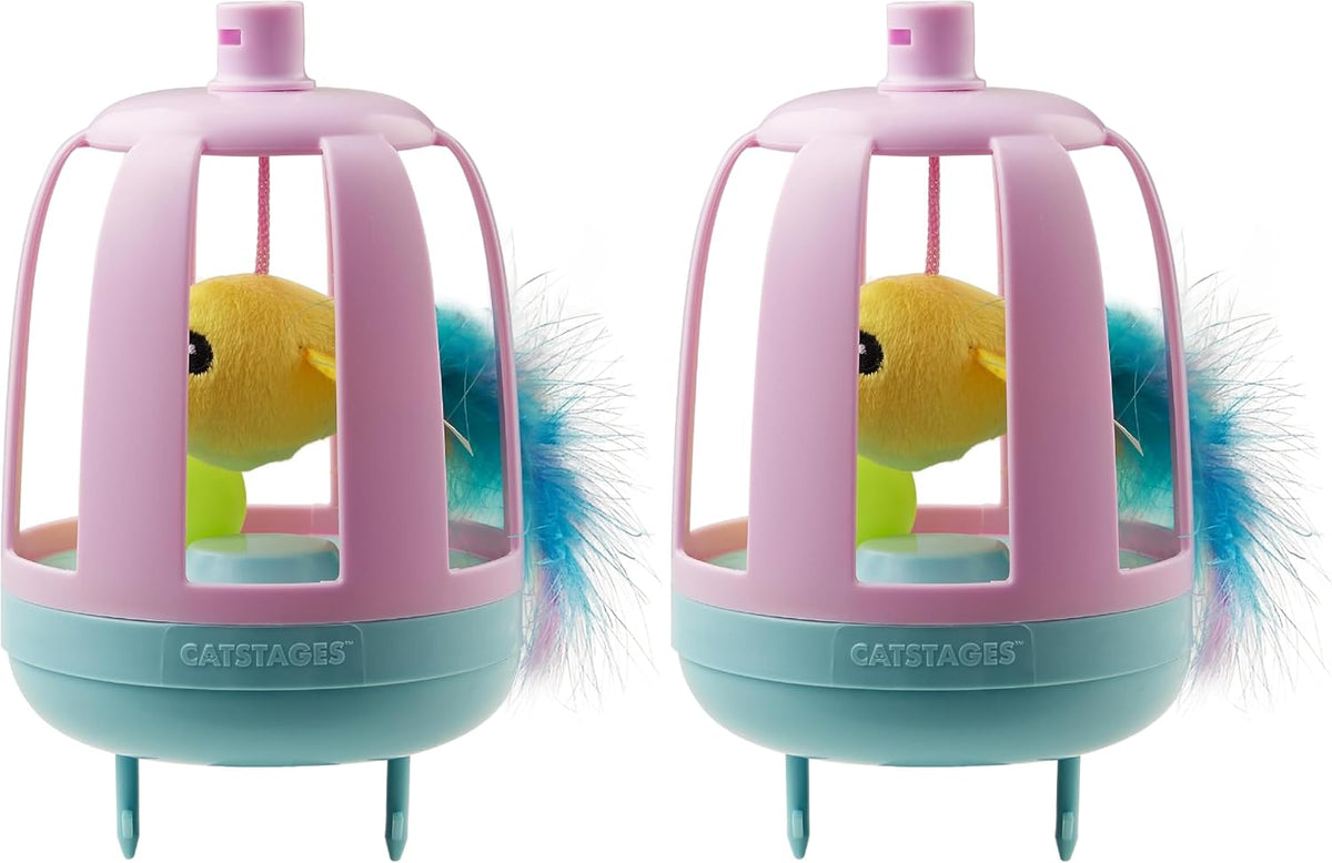 Catstages Daisy Scratch and Spinning Catnip Toy Bundle Cat Scratcher with Topper for Interactive Play, Two Toys in One, Multicolored - Image 11