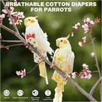 Adjustable elastic magic sticker fasteners on premium bird nappy clothes