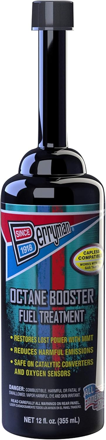 Berryman 1512 Octane Booster 12 Fluid Ounce bottle front view