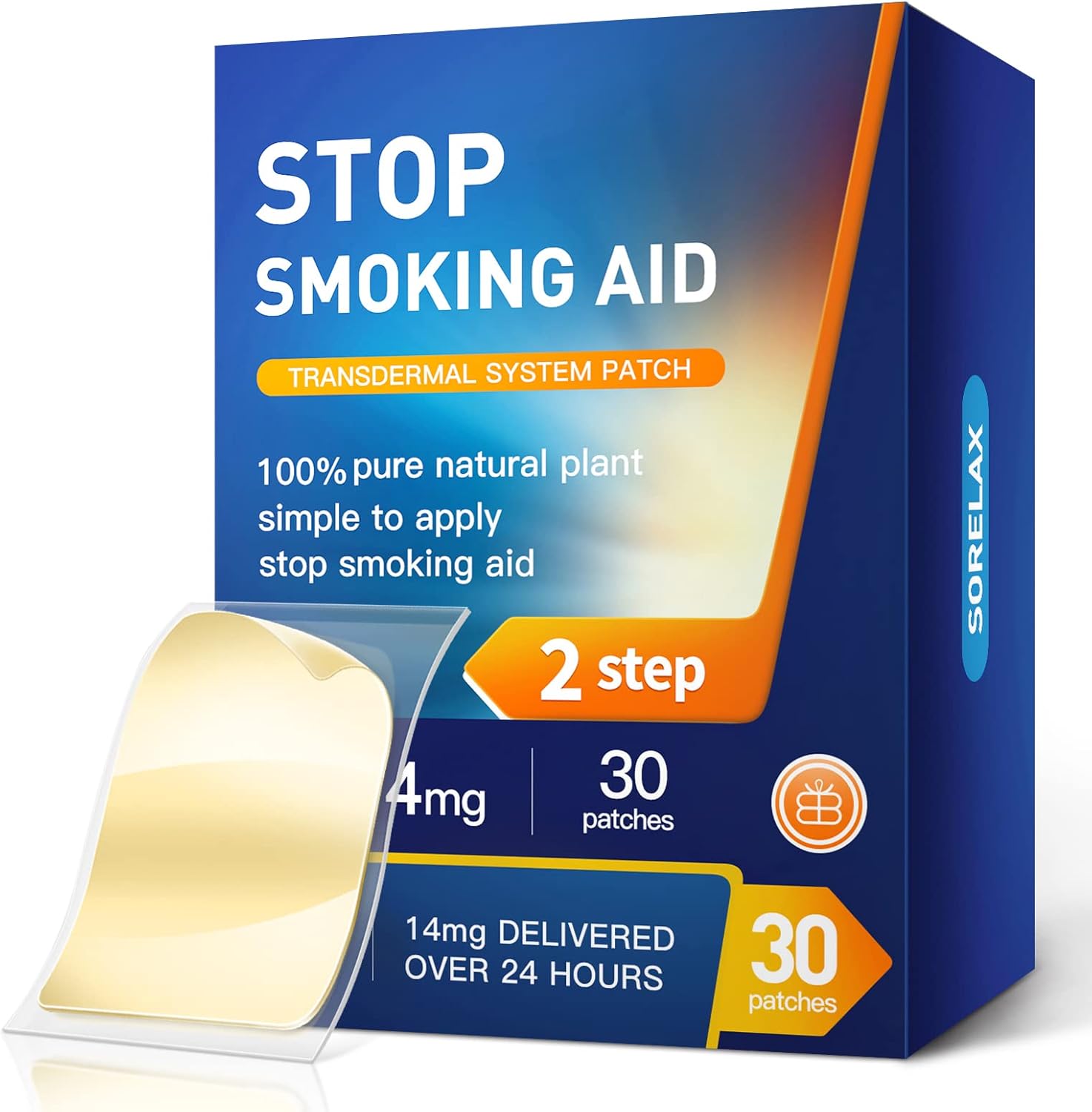 【30 Patches】 Smoking Aid Stop Smoking Patch Step 2, Easy and Effective Anti-Smoking Stickers - Best Product to Quit Smoking (Stop Smoking Step 2 [14 mg]) - Image 1