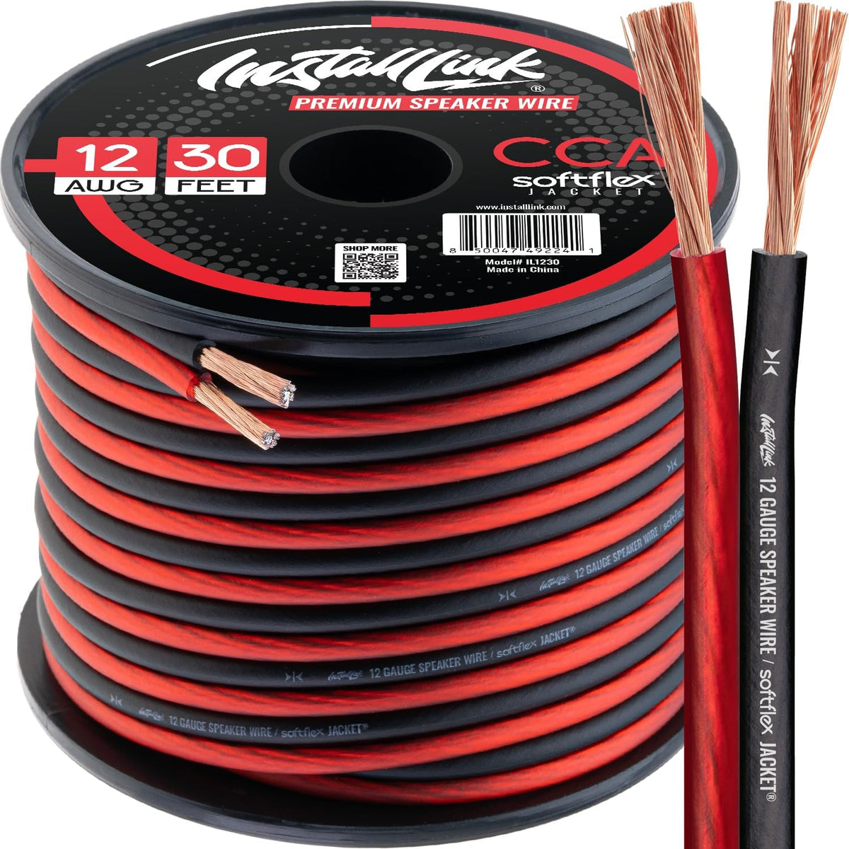 Install Link 12 AWG speaker wire spool front view