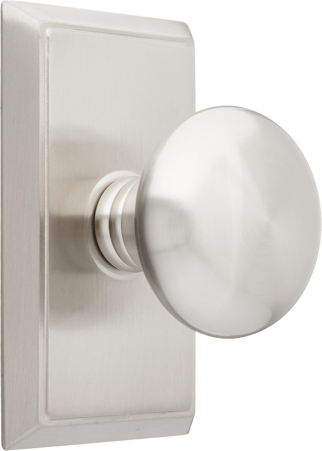 Matte black door knob and strike plate hardware layout