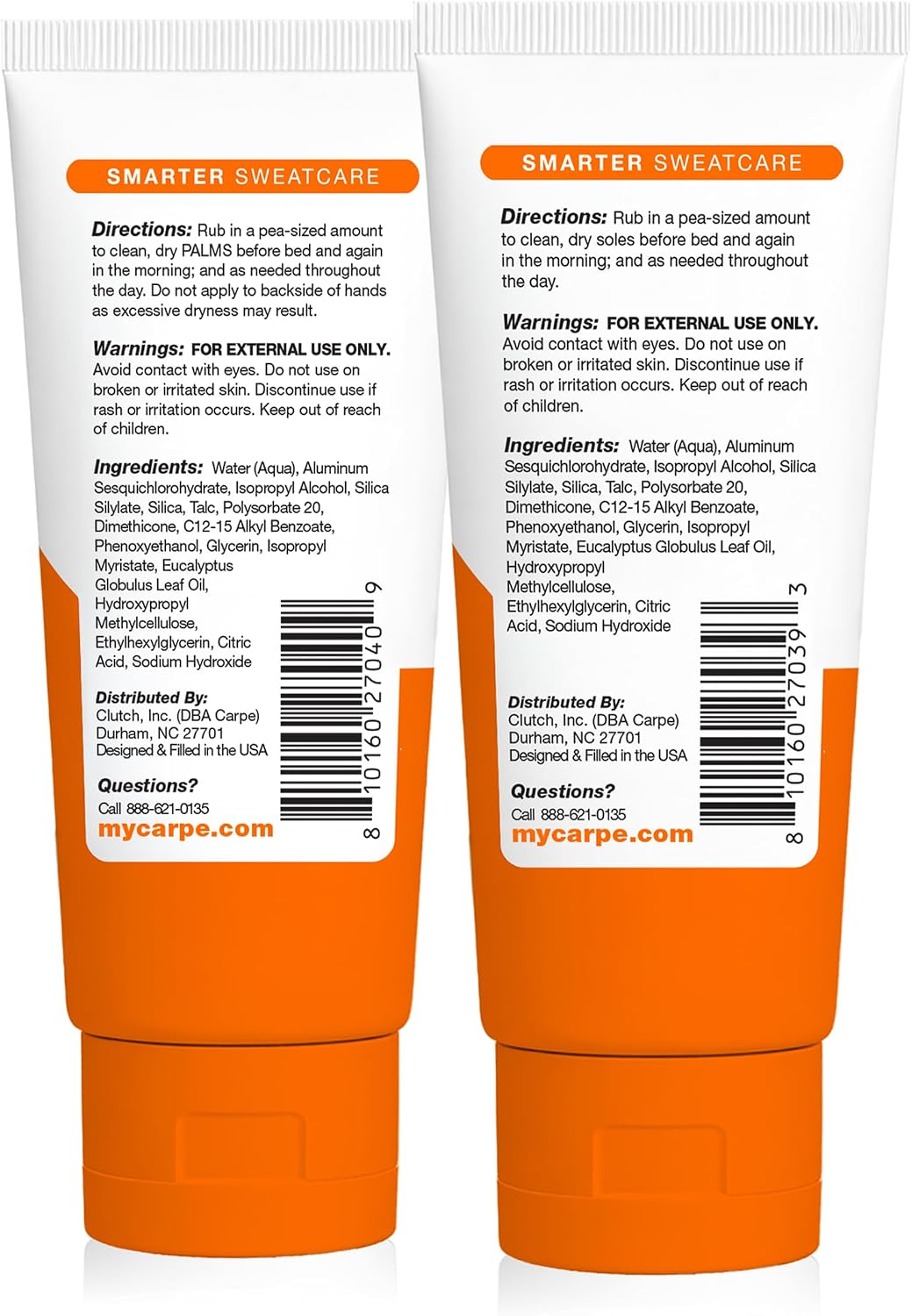 Carpe Sweat Absorbing Hand and Foot Lotion Bundle, Eucalyptus - 6 Pack - Image 2