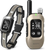 Delupet two in one dog bark and shock collar titanium front view premium pet training device