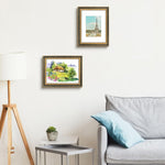 Space Art Deco 9x12 picture frame showing white mat for 6x8 prints