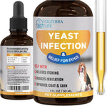 Eduzebra yeast infection treatment for dogs liquid bottle front view for pet itch relief