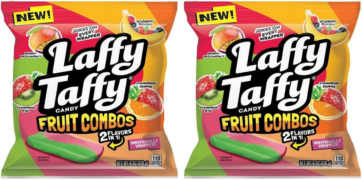 Laffy Taffy Candy, Fruit Combos, Individually Wrapped Mini Bars, 6 Ounce - Image 9