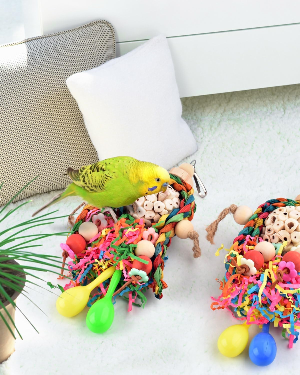 Bissap avian mental health support shredding toy dimensions and details