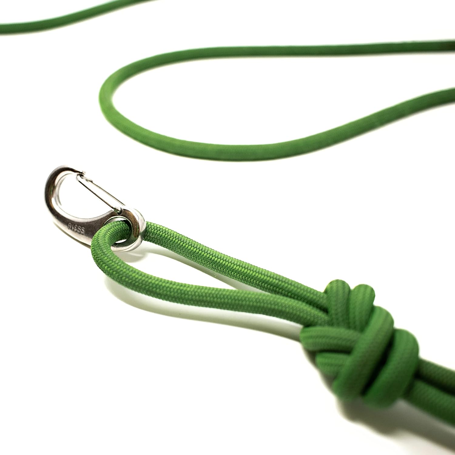OutdoorBengal long rope leash green front view for small pets