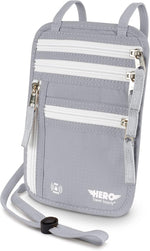 HERO Neck Wallet - RFID Blocking Passport Holder, Easy to Conceal Travel Pouch (Aqua) - Image 10