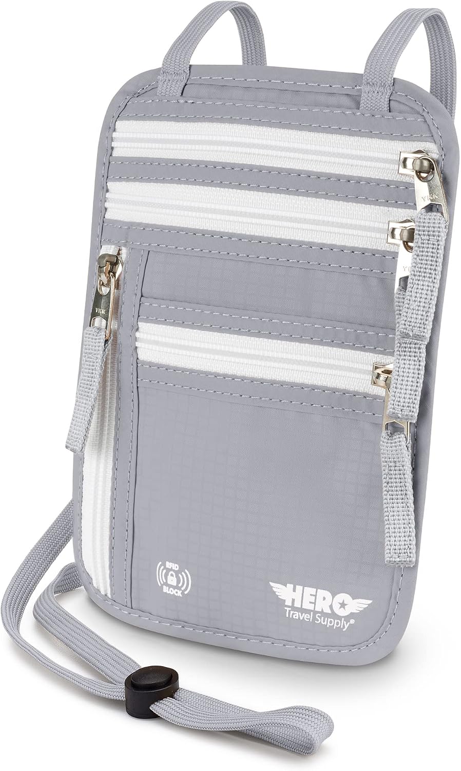 HERO Neck Wallet - RFID Blocking Passport Holder, Easy to Conceal Travel Pouch (Aqua) - Image 10