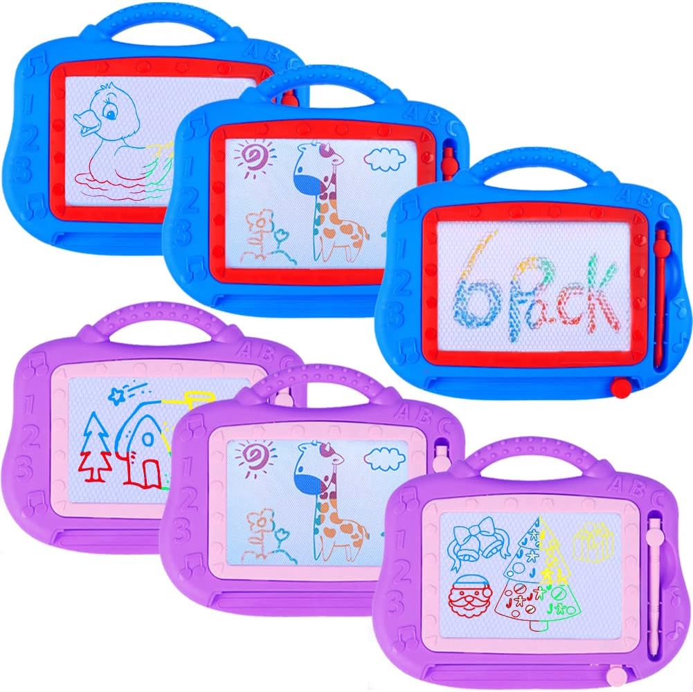 Yi-Yang-Aii 6 Pack Magnetic Drawing Board Set front view