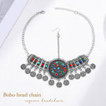 Fashey boho headpiece rhinestone detail closeup
