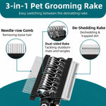 Close up of stainless steel teeth on Pinkielink grooming brush