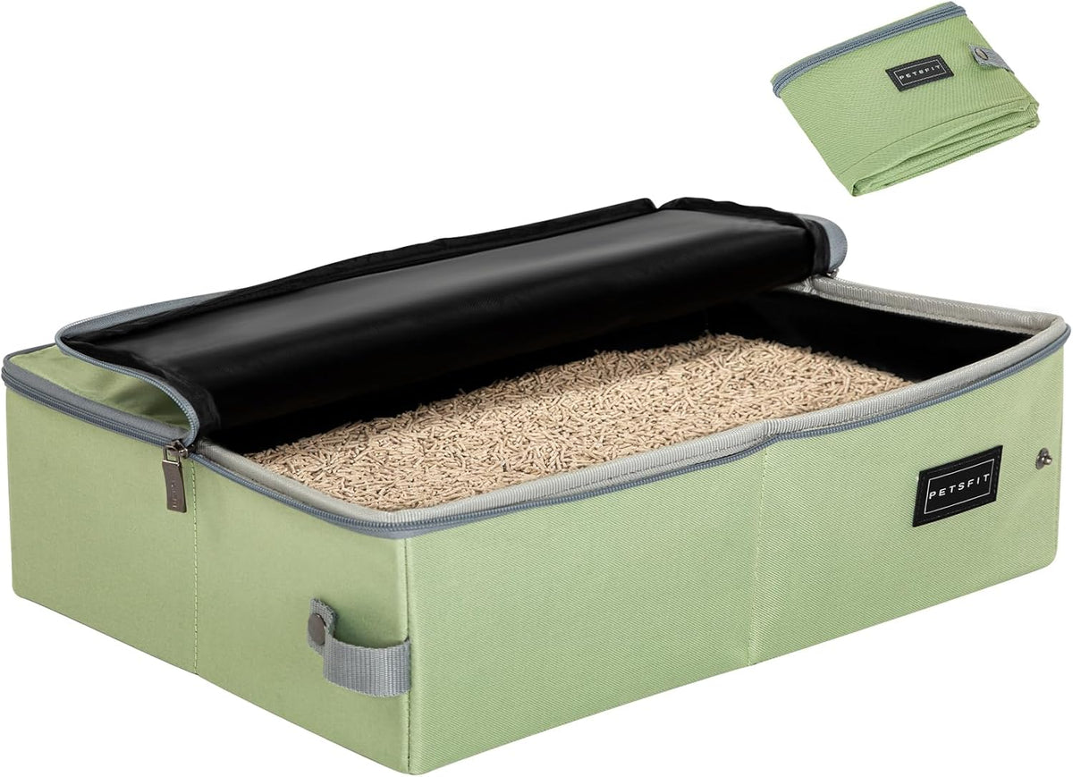 PETSFIT Portable Litter Box - Leak-Proof, Travel Litter Box with Lid, Collapsible Litter Boxes Perfect for Hotel/Lawn/Car Travel - Image 10