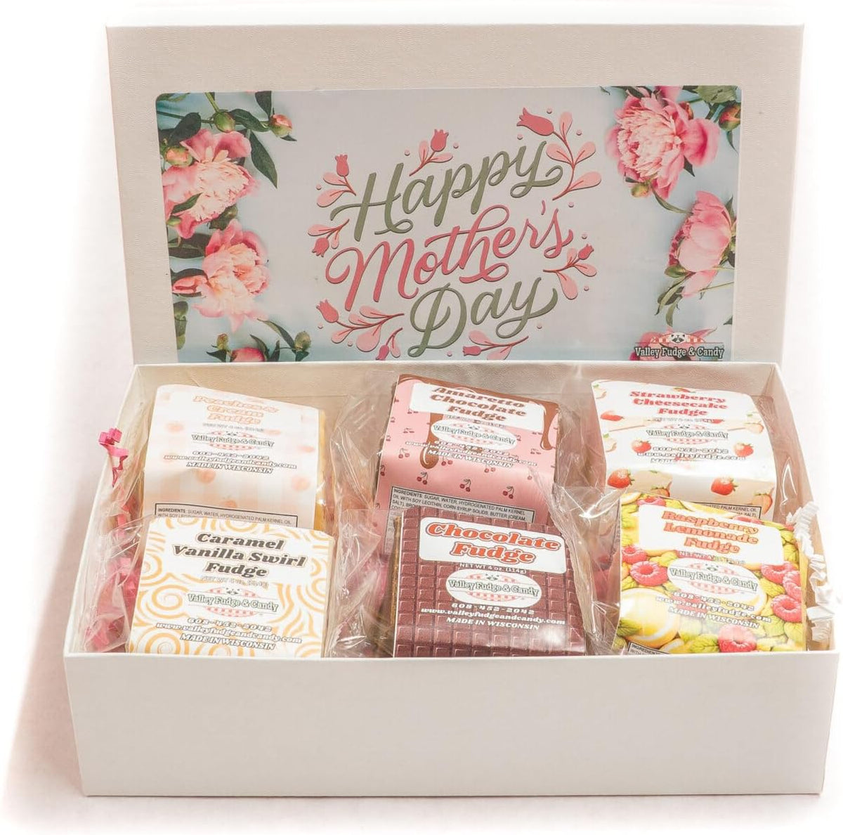 Valley Fudge, Nutty Assorted Gift Box, Fresh Artisan Fudge, Real Butter, Bulk Gourmet Candy, Individually Wrapped, Birthday, Thank You, Housewarming Gift, 4 oz, 6 Pieces, One and a Half Pounds - Image 9