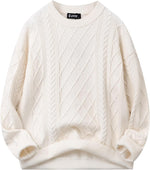 Laixton mens oversized cable knit sweater front view