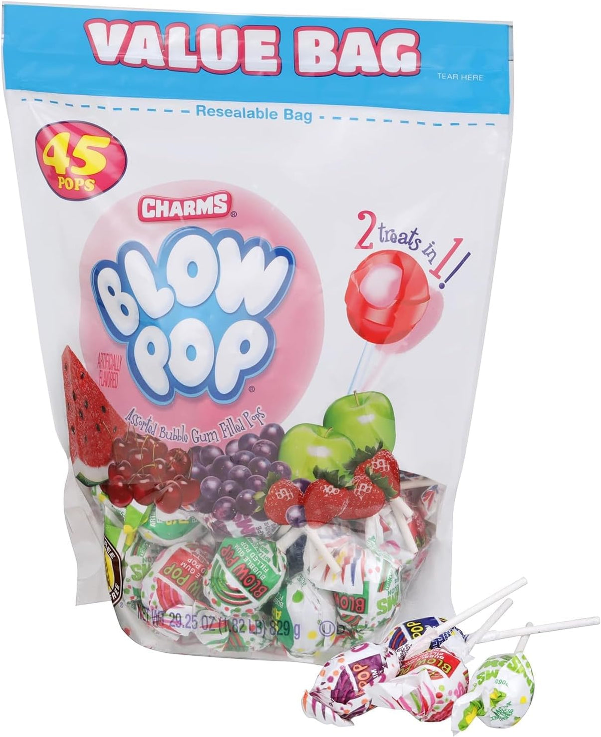 Charms Blow Pop assorted flavors lollipops individually wrapped candy