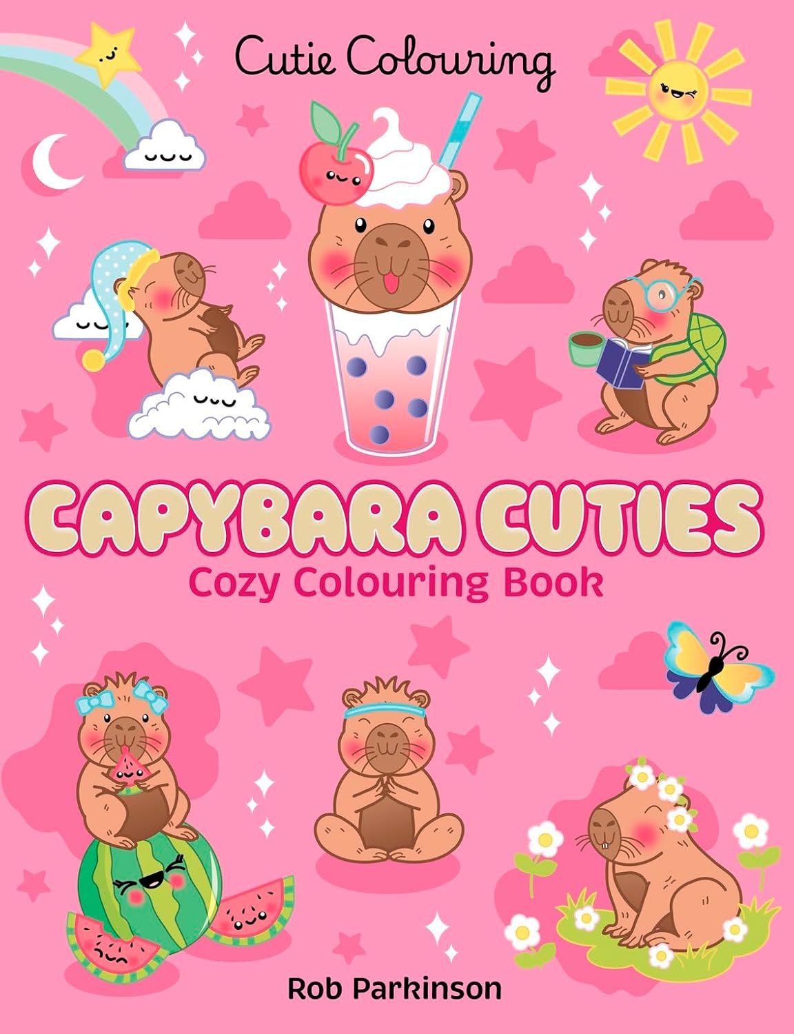 Scholastic Capybara Cuties Colouring Book front cover view