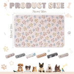 Soft flannel guinea pig fleece blanket with paw print pattern