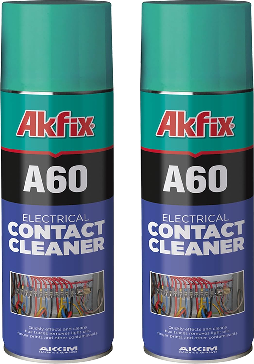 Akfix A60 Electrical Contact Cleaner 2 pack front view