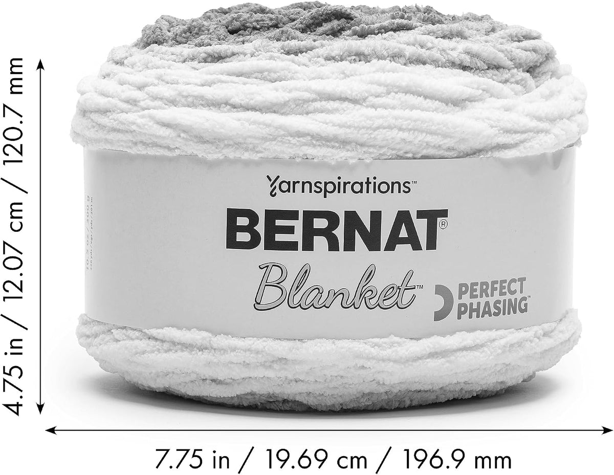 Bernat Blanket Perfect Phasing - 2 Pack of 220 Yards/10.5 oz Citron 100% Polyester Yarn - Image 9