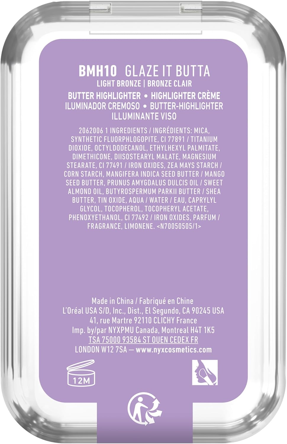 NYX PROFESSIONAL MAKEUP Buttermelt Highlighter, Powder Highlighter Makeup, With Up to 12H Wear and High Impact Glow - 10 Glaze It Butta (Light Bronze) | Creamy melting texture, 12h non-transfer hold, holographic iridescent finish, vegan formula - Image 12