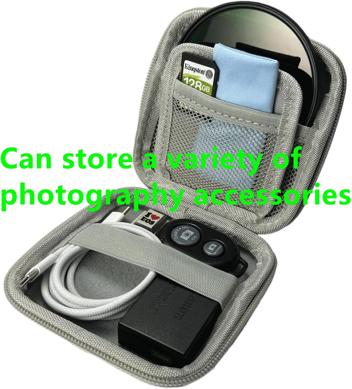 Yadsux multifunctional photography accessory storage bag open
