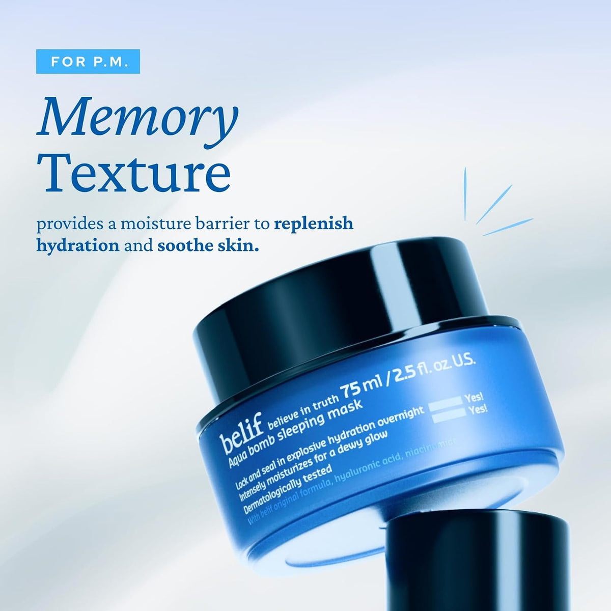 Belif Vitamin E Jelly Mask application on skin
