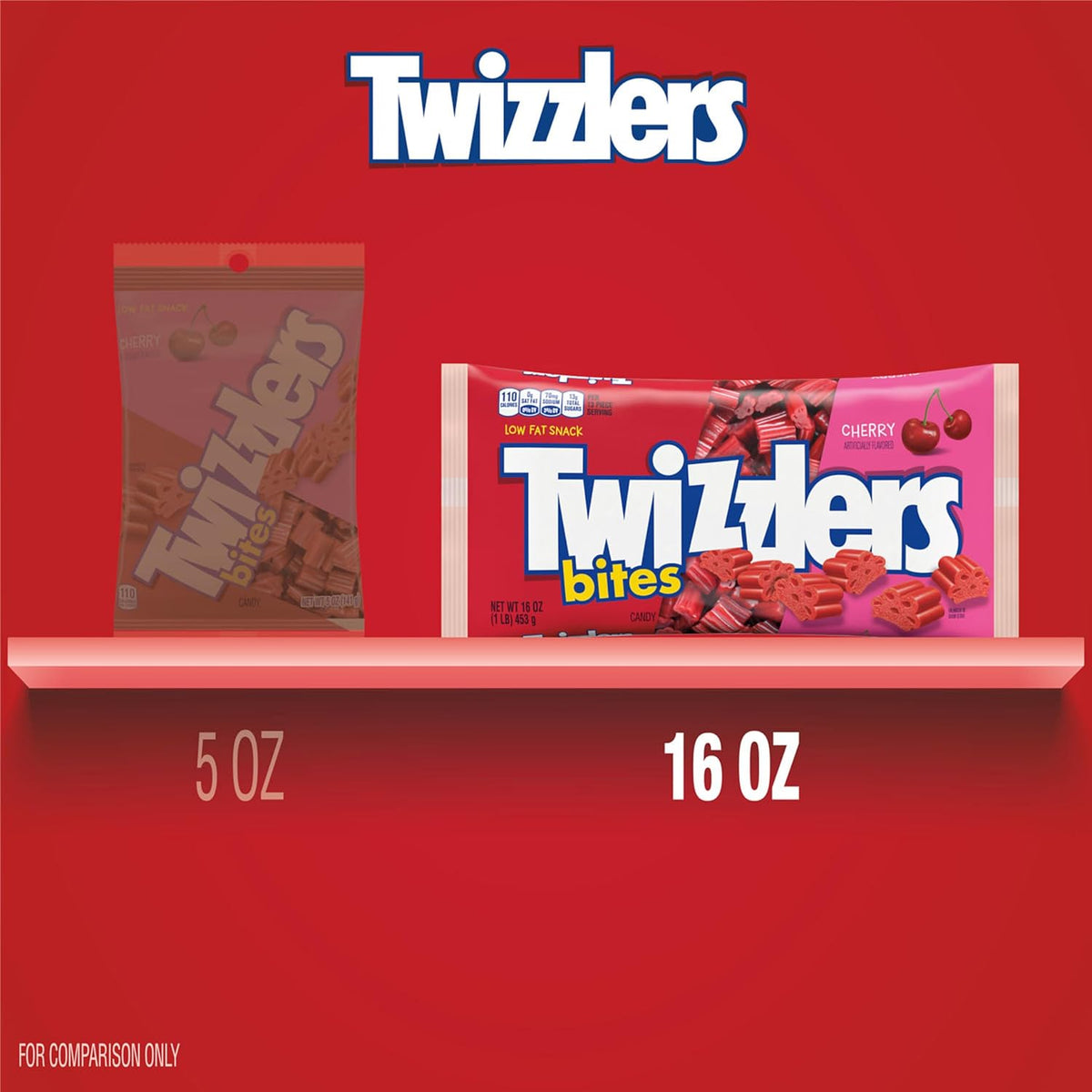 Authentic USA imported TWIZZLERS cherry flavored licorice candy snack bag