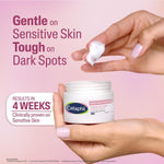 Cetaphil brightening cream side angle view of jar