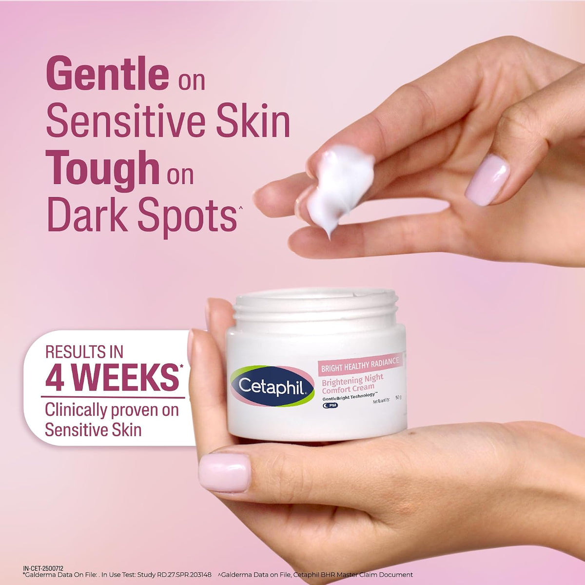 Cetaphil brightening cream side angle view of jar