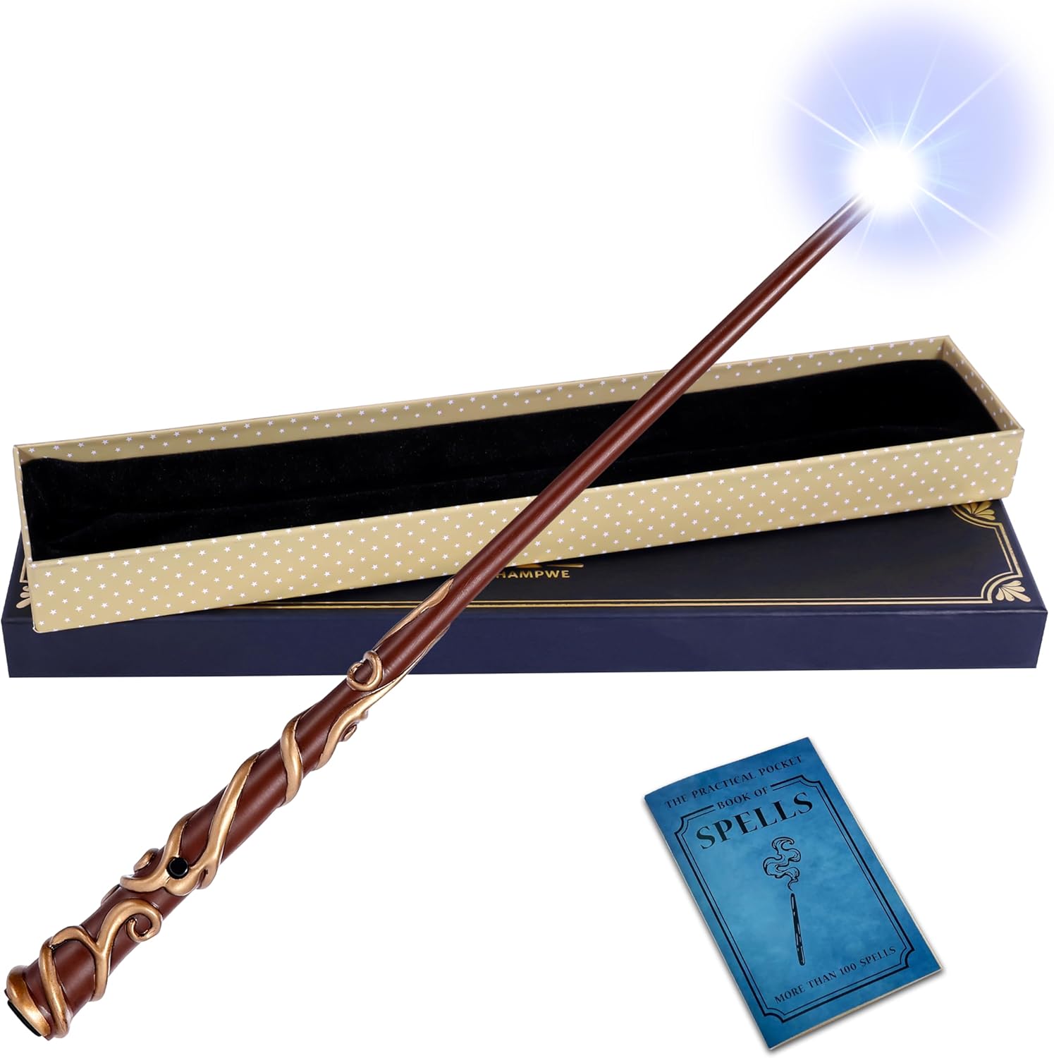 ChampWe Light Up Magic Wizard Wand Ivy design front view