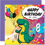 Stuff4 3rd Birthday Card Boy, Roarsome Dinosaur Party | Dinosaur Birthday Card for 3 Year Old Boy, Age 3 Boys Cards, 5.7 Inch Cute Greeting - Image 15