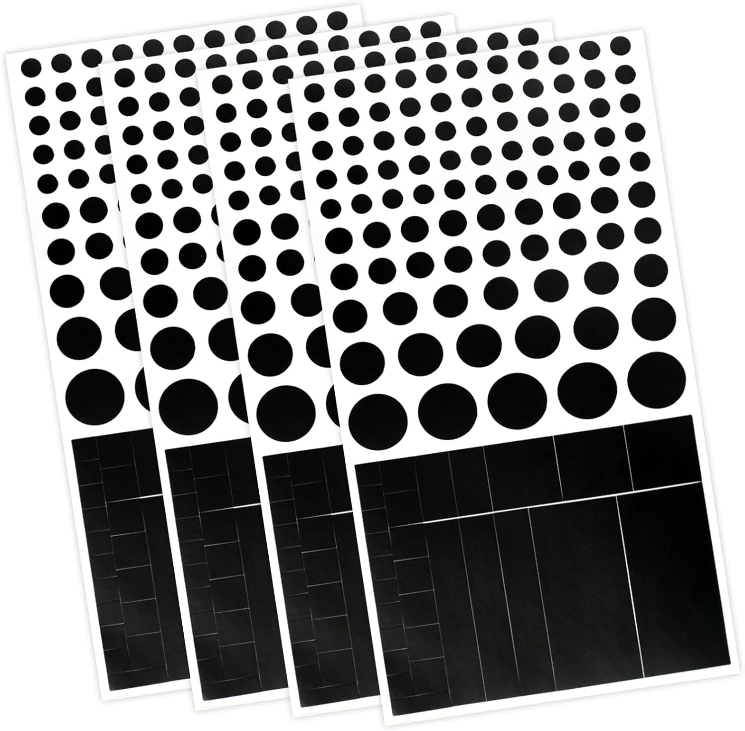 Brvlsoc Blocked Vinyl Webcam Covers front view on backing sheet showing multiple round sticker sizes.