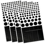 Brvlsoc Blocked Vinyl Webcam Covers front view on backing sheet showing multiple round sticker sizes.