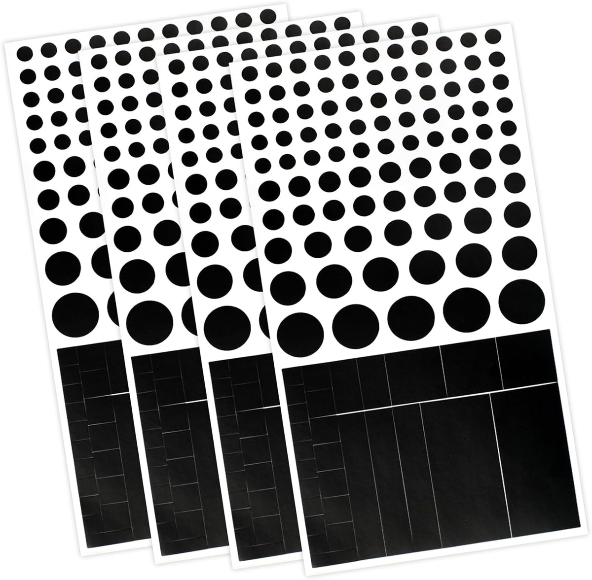 Brvlsoc Blocked Vinyl Webcam Covers front view on backing sheet showing multiple round sticker sizes.