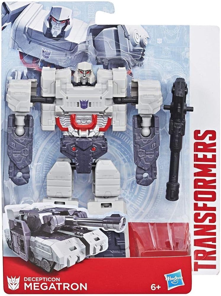 Transformers Authentics Megatron action figure packaging and close-up details