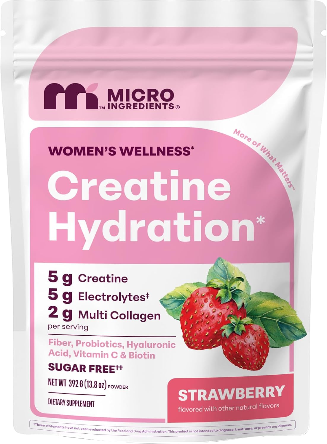 Micro Ingredients creatine hydration powder front view