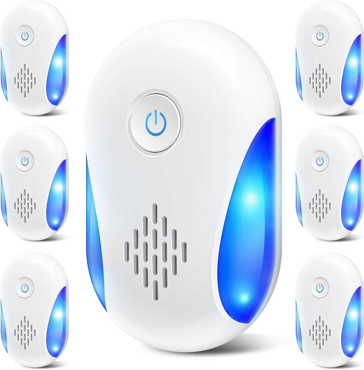 SUCGLES Ultrasonic Rodent Repeller 6 pack front view indoor pest control