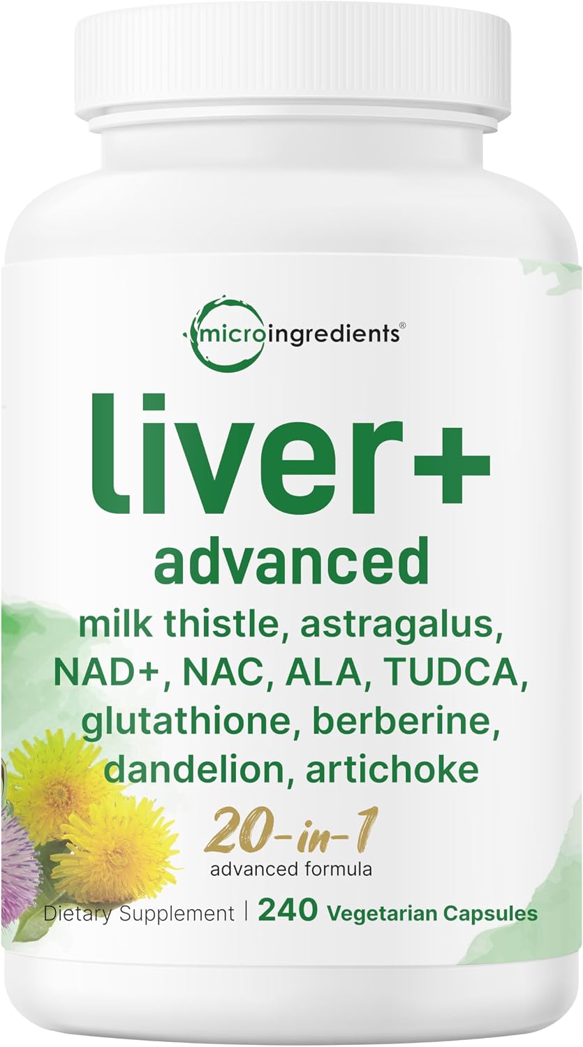Liver Advanced+, 480 Veggie Capsules | 20-in-1 Complex + Milk Thistle, Dandelion, NAD, NAC, ALA, TUDCA, Glutathione, Artichoke, Turmeric, & Astragalus | Non-GMO, Gluten Free - Image 9