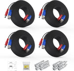 ANNKE video power cables front view showing four rolls of premium white surveillance camera extension wires.